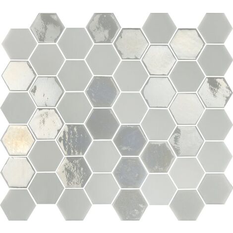 Mosaïque mini tomette hexagonale 30x30 cm SIXTIES SHAPES mate FLOR