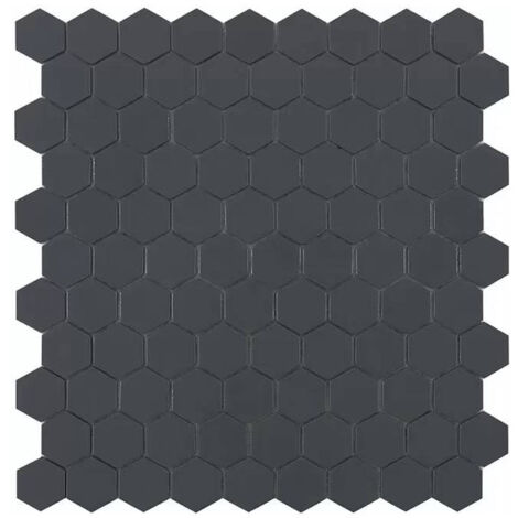 Mosaïque pâte de verre NORDIC - Hexagone Gris foncé Mat - boîte de 0.87 m2 - Hexagone Gris foncé Mat - boîte de 0.87 m2