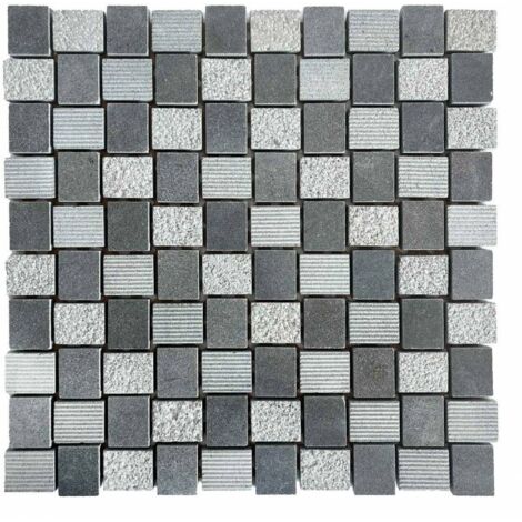 Mosaïque Pierre - Gris - 27.5 x 27.5 cm - Carrés