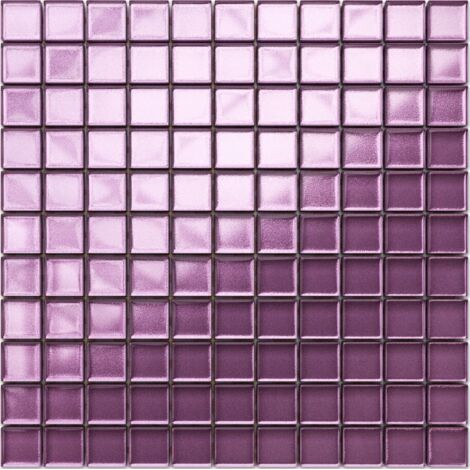 Mosaïque pour salle de bain Cuisine en verre - 30cm X 30cm - PINK AGATA