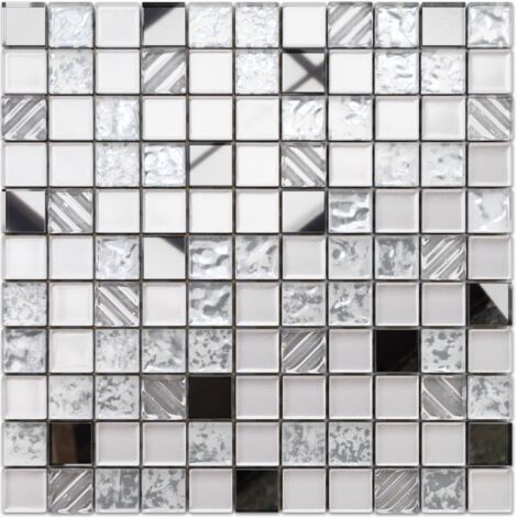 Mosaïque pour salle de bain Cuisine intérieure en verre 30 x 30 cm - Keep calm