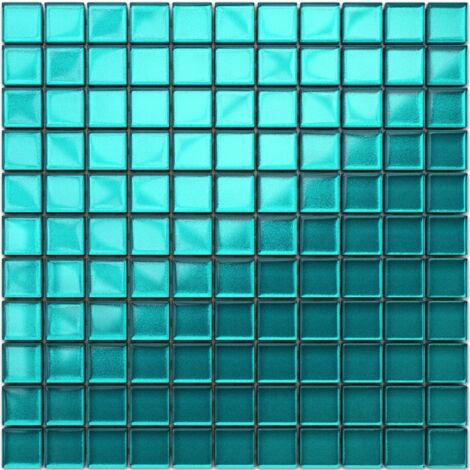 Mosaïque pour salle de bain Cuisine intérieure en verre et céramique - 30 x 30 cm - DARK SKY