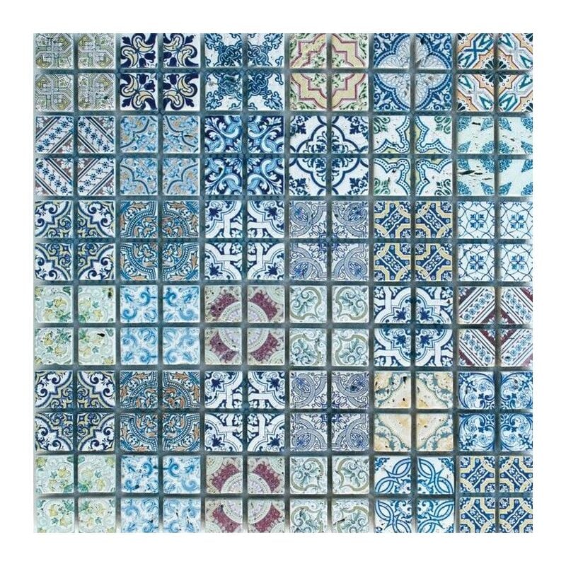 Banyo - Mosaïque Travertin Décoré Agadir 23x23mm