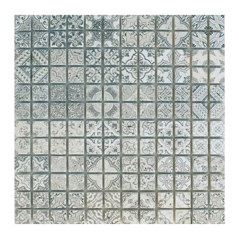 Mosaïque Travertin Décoré Rabat 23x23mm
