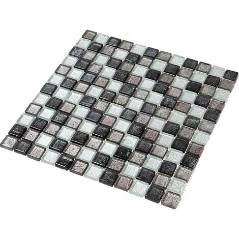 Mosaïque Verre - Mix Gris - 2.3 x 2.3 cm