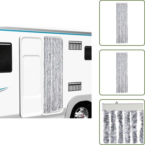 Mosche - vidaXL Zanzariera Bianco e Grigio 56x200 cm Ciniglia - Zanzare