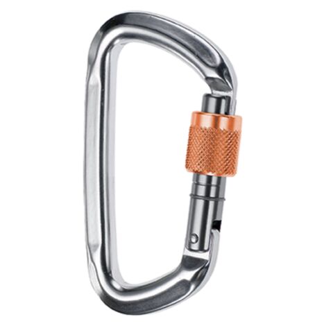Moschettone a "d" acciaio 50kn/19mm chiusura automatica 1/4 di giro- kapriol