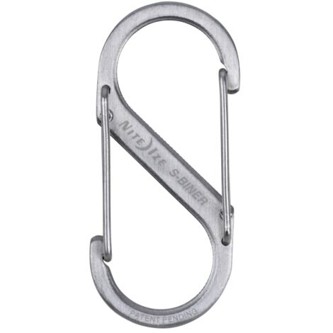 Moschettone a doppio ingresso in acciaio inossidabile argentato 5 cm 4,5 kg nite ize Sans marque