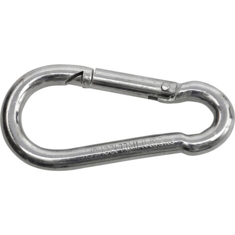 Moschettone Acciaio zincato galvanizzato SWG 680 154 801 80 (L x L) 100 mm x 10 mm