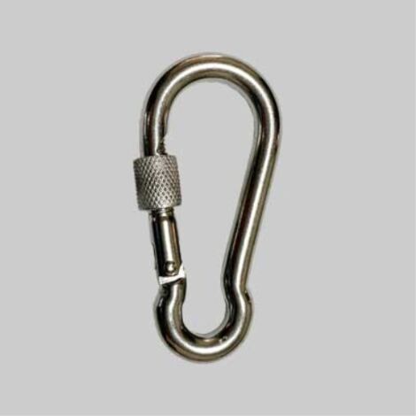 Moschettone con ghiera inox 50 mm