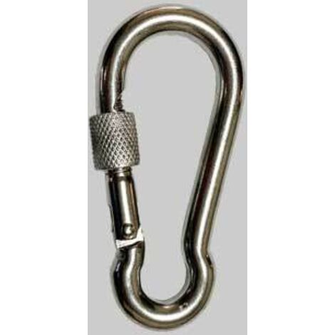 Moschettone con ghiera inox 50 mm