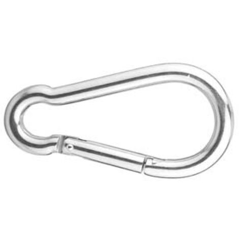 MOSCHETTONE DA POMPIERE ACCIAIO NICHELATO- - mm.70 - 50 pezzi QUALITY