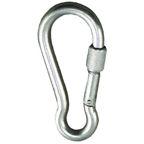 Moschettone da pompiere con sicurezza 11x120 mm. Uso domestico
