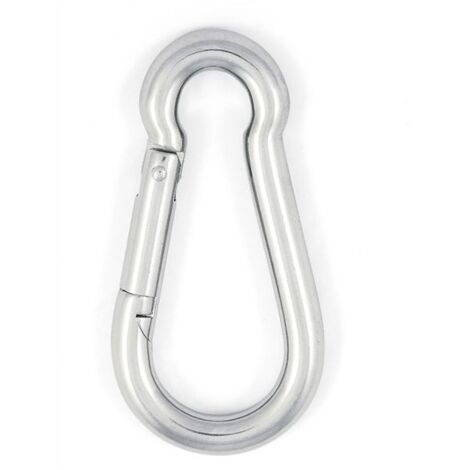 Moschettone pompiere 4 x 40 mm. in acciaio Inox A4 - AISI 316 - 2 pz.
