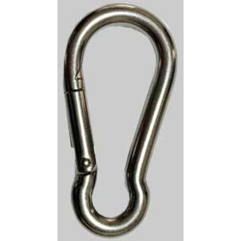 Moschettone pompiere inox 60 mm
