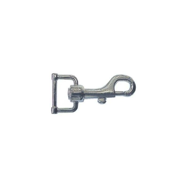 Moschettone redine zama nichelata - L.mm 80+mm