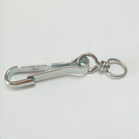 Moschettone simplex 100mm moschettone in ferro zincato con girello