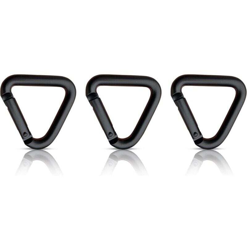 Image of KZQ - Moschettone triangolare da 3 pezzi - Moschettone piccolo - Moschettone portachiavi - Moschettone di design - Set di moschettoni per borsa da