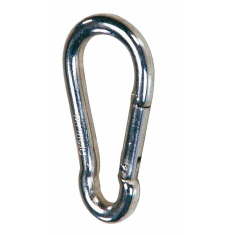 Moschettone zincato con filo ø 8mm lunghezza 80mm confezione da 4 pezzi