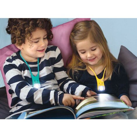 moses. Lese Buddy-Das luce da lettura per bambini  Lampada da lettura multifunzione in giallo  Torcia a tracolla in silicone 26207