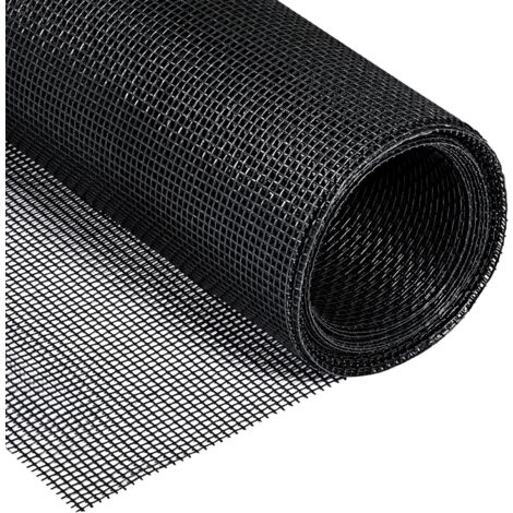 Moskitonetz für Fenster, 122 cm x 252 cm, auf die gewünschte Größe zuschneidbar, Insektenschutz und Mückenschutz – Schwarz