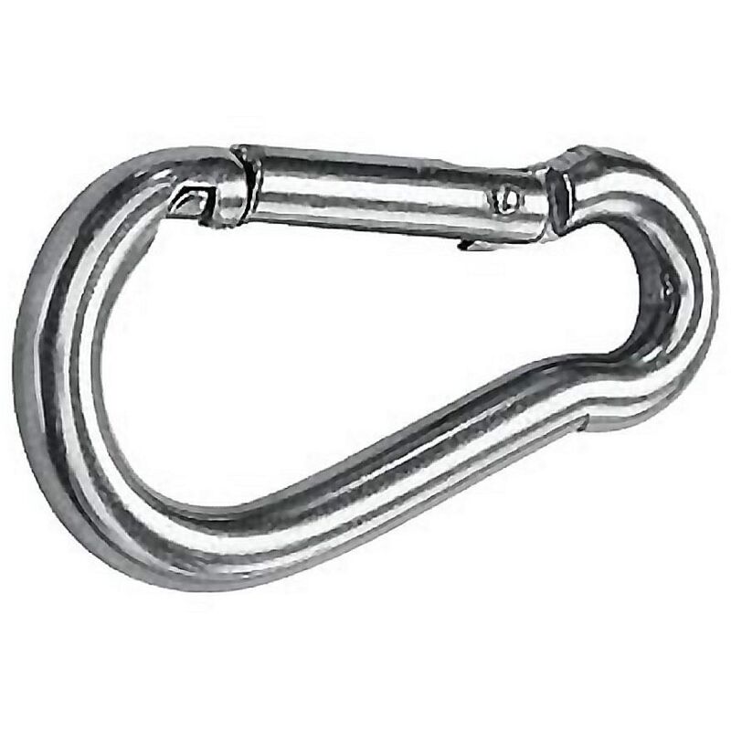 Wurko - mosqueton bombero 6x60 mm acero , Mosquetón bombero de acero galvanizado. - Tamaño: 6 x 60 mm. - Con virola de seguridad. - Permite un