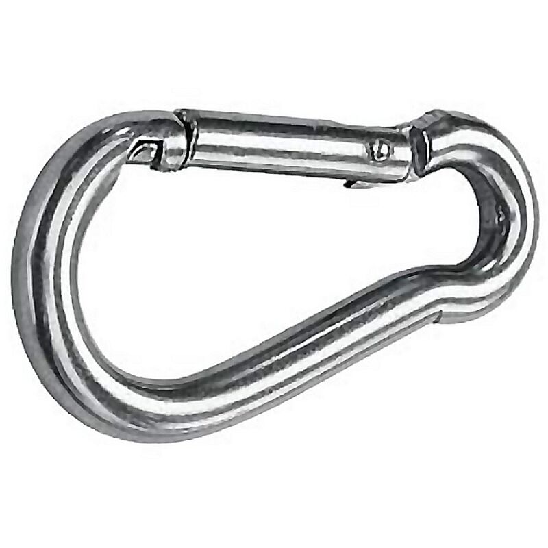 Wurko - mosqueton bombero 7x70 mm acero , Mosquetón bombero de acero galvanizado. - Tamaño: 7 x 70 mm. - Con virola de seguridad. - Permite un