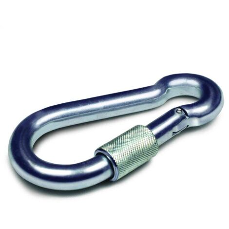 MOSQUETON BOMBERO C/SEGURO ZN - 6X60 MM