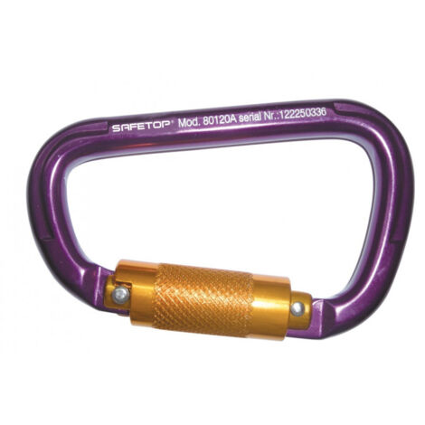Mosquetón de aluminio automático de rosca ligero SAFETOP