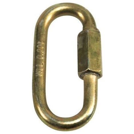 Mosquetón de apretar galvanizado amarillo 8,0mm (por 50)