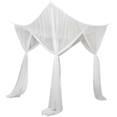 Mosquitera 210 x 190 x 240 cm para cama de matrimonio, mosquitera cuadrada grande, cama individual, 4 puertas, mosquitera universal con protección contra insectos para interior y exterior, con herrami