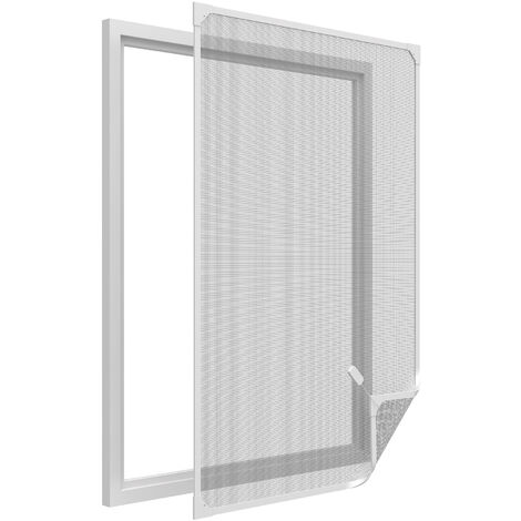 Mosquitera para ventana marco magnético color blanco - 120 x 120cm –