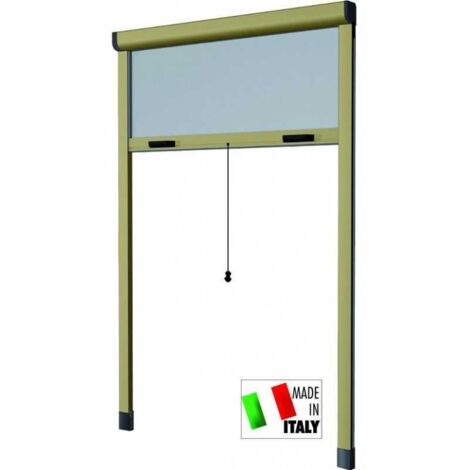 Mosquitera de aluminio Hu-Firma vertical, color bronce, 100x250 cm