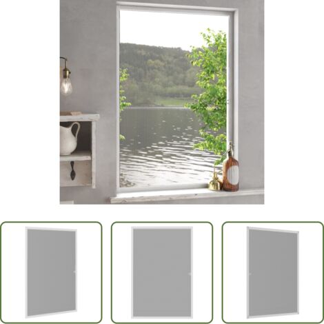 Mosquitera de aluminio -  Mosquitera para ventanas blanco 80x120 cm