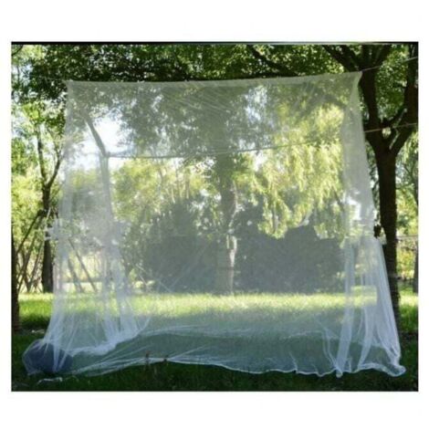 Mosquitera de exterior, mosquitera de jardín, mosquitera para cama doble, mosquitera cuadrada móvil de interior para balcones, pérgolas, jardines y camping – 220 x 200 cm