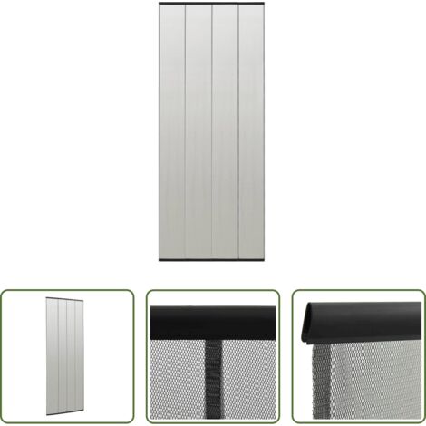 Mosquitera de malla - Mosquitera de puerta cortina malla poliéster negro 100x220 cm