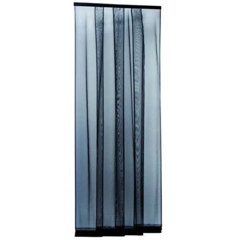 Mosquitera de tiras Vigor 4 bandas color antracita, 100x250 cm
