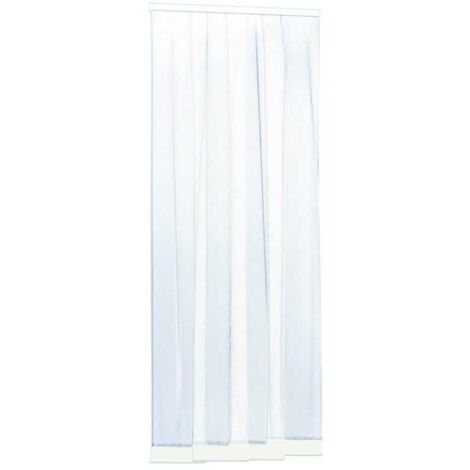 Mosquitera de tiras Vigor 4 con bandas blancas, 100x250 cm