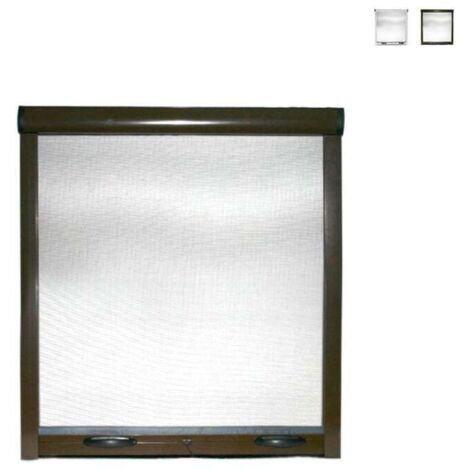Mosquitera enrollable en kit universal para ventana vertical Easy-Up marrón 100x170