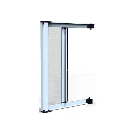 Mosquiteras enrollables para ventanas 100x160 cm con caja blanca de 32 mm