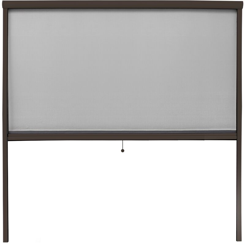 

Mosquitera enrollable marrón para ventana 160 x 160 cm protección anti-mosquitos