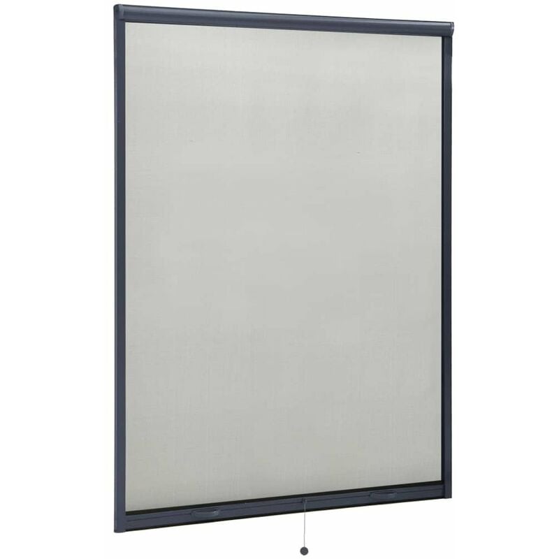 

Mosquitera enrollable para ventanas gris antracita 130x170 cm