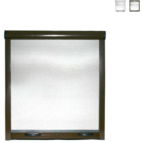 Mosquiteras enrollables para ventanas 80x160 cm con caja de bronce de 32 mm