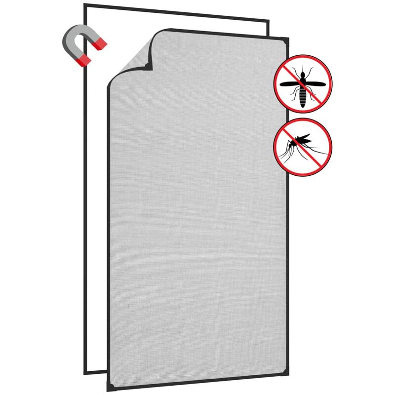 

Mosquitera magnética de ventana antracita fibra vidrio 80x140cm