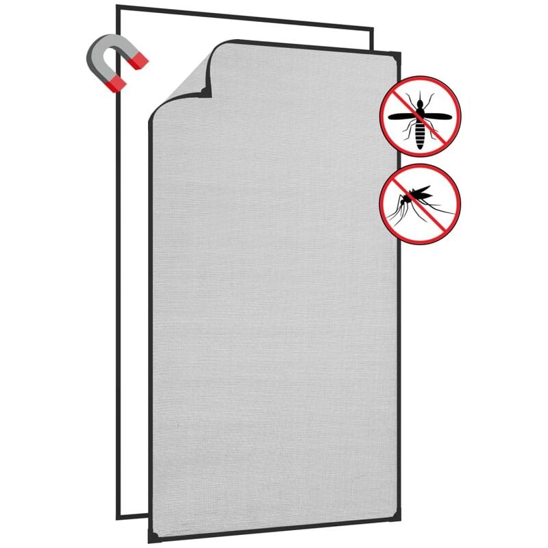 

Mosquitera magnética de ventana antracita fibra vidrio 80x140cm