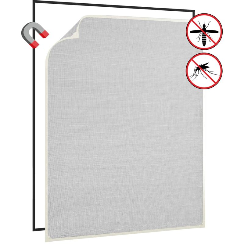 

Mosquitera magnética de ventanas blanco fibra vidrio 100x120 cm