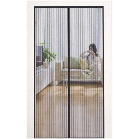 Mosquitera magnética para puerta 100x230cm - Negra