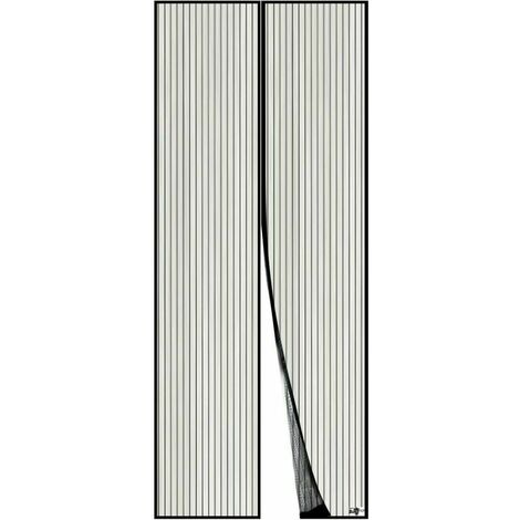 Mosquitera magnética para puerta, cortina de malla, cierre magnético de arriba hacia abajo, bloqueo automático, mantiene el aire fresco en el interior, 120x210cm, negro