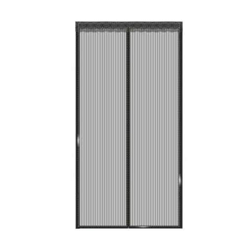 Mosquitera Magnética para Puerta Ventana 150x240cm - Mosquitera Enrollable a Medida con Cierre Automático - Ideal para Puertas de Entrada Interiores o Terrazas - Color Negro