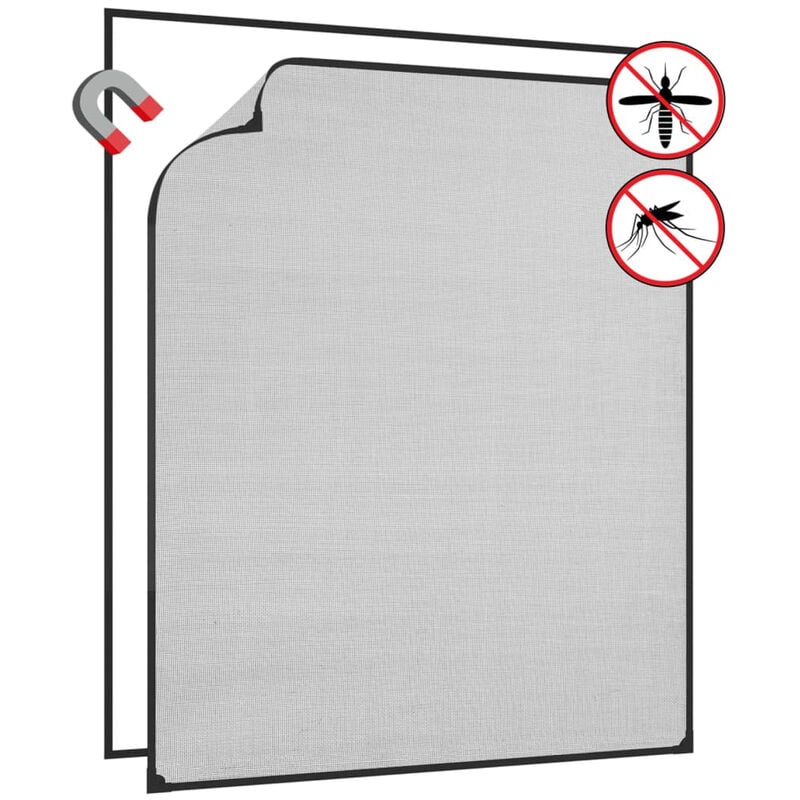 

Mosquitera magnetica ventana antracita fibra vidrio 100x120 cm